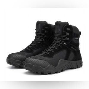 FREE SOLDIER Men's Waterproof Tactical Boots 11W Black Hiking Work Combat